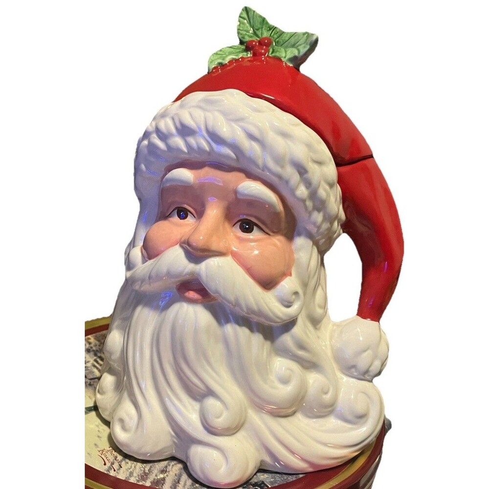Vintage "Spode Christmas Memories" cookie jar made in England 12" Dolomite